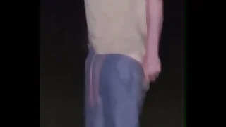Friend pulls down his shorts